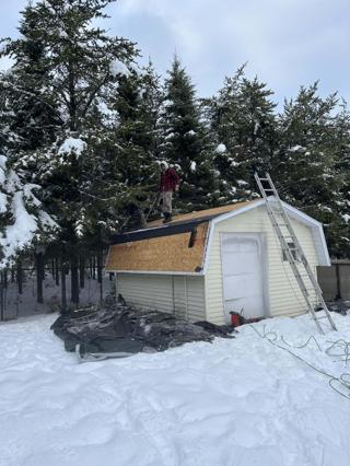 Toiture à Notre-Dame-du-Mont-Carmel, pendant les travaux — photo 3